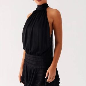 Peppermayo Black Backless Dress